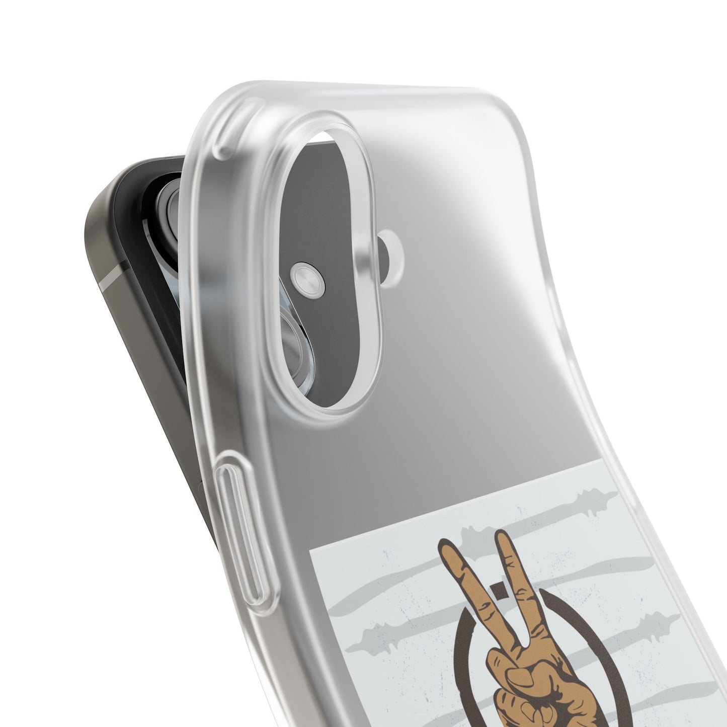 Peace & Victory Flexible See-Through iPhone Cases