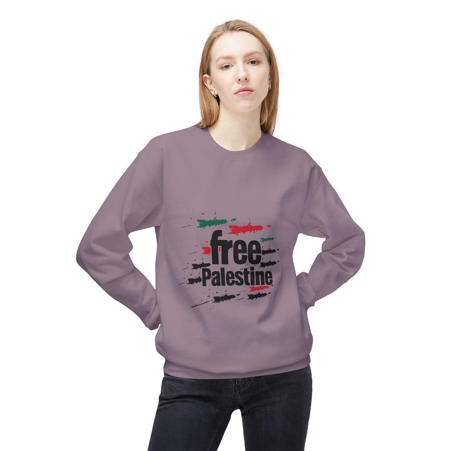 Free Palestine Fleece Lined Cotton Sweatshirt