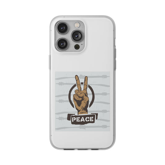 Peace & Victory Flexible See-Through iPhone Cases