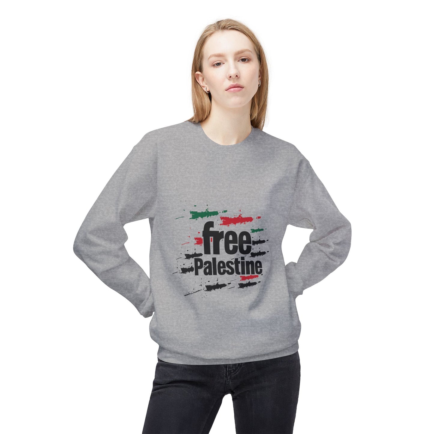 Free Palestine Fleece Lined Cotton Sweatshirt