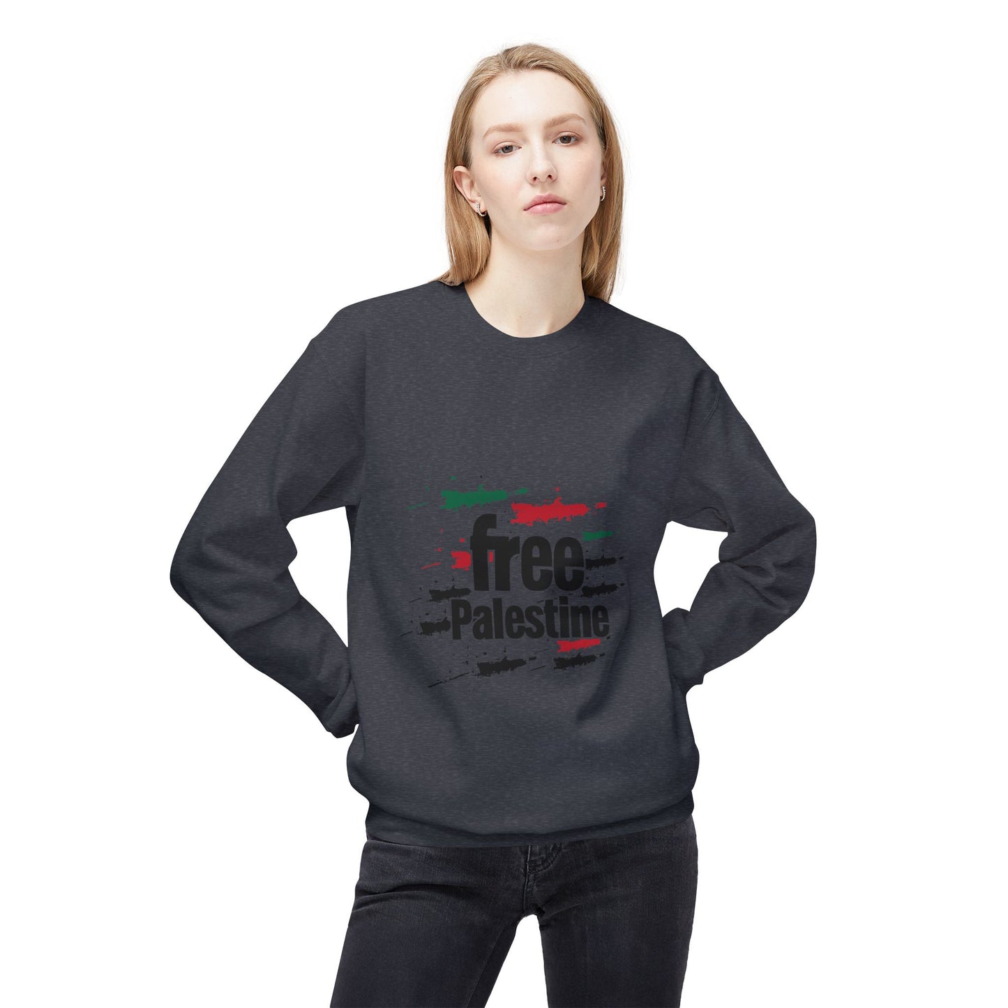 Free Palestine Fleece Lined Cotton Sweatshirt